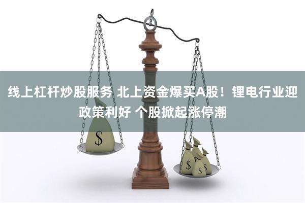 线上杠杆炒股服务 北上资金爆买A股！锂电行业迎政策利好 个股掀起涨停潮